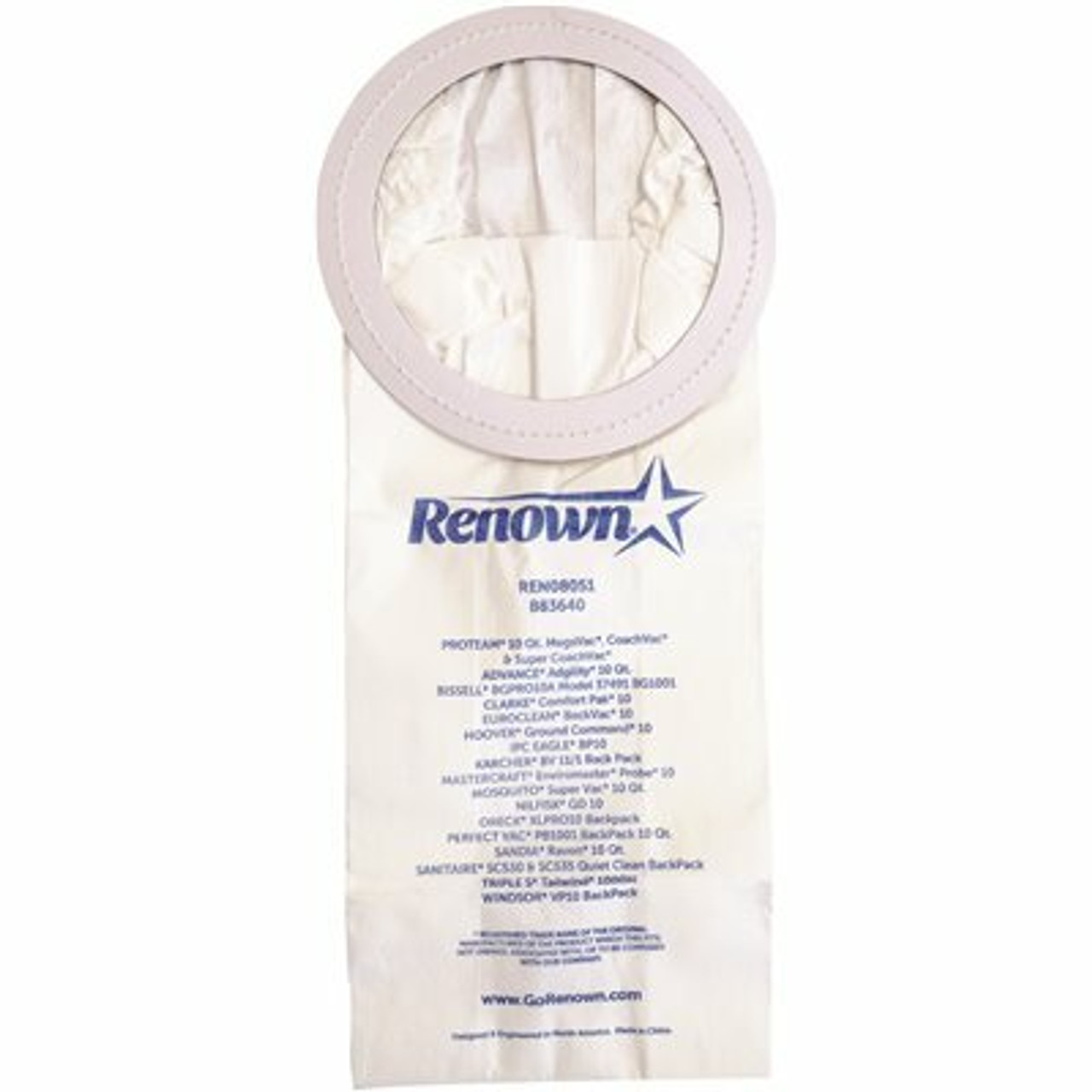 Renown Vacuum Bag For Proteam Mega Vac Equivalent To Oem# 100331 (10-Bags/Pack)