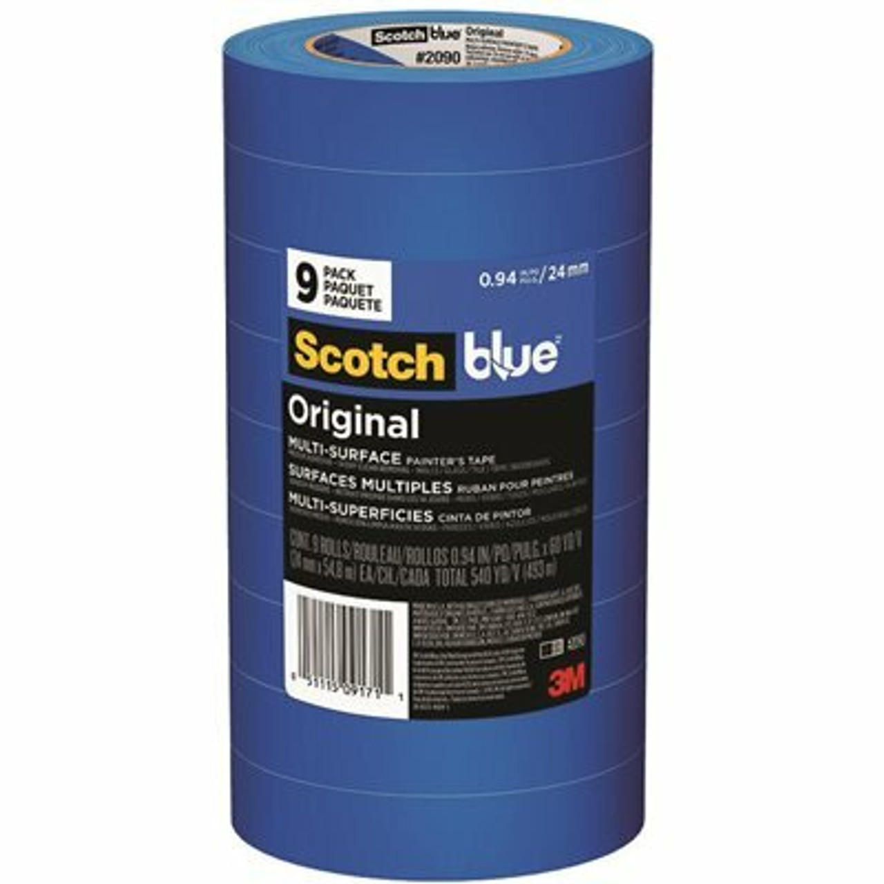 3M Scotchblue 0.94 In. X 60 Yds. Original Multi-Surface Painter'S Tape (9-Pack)