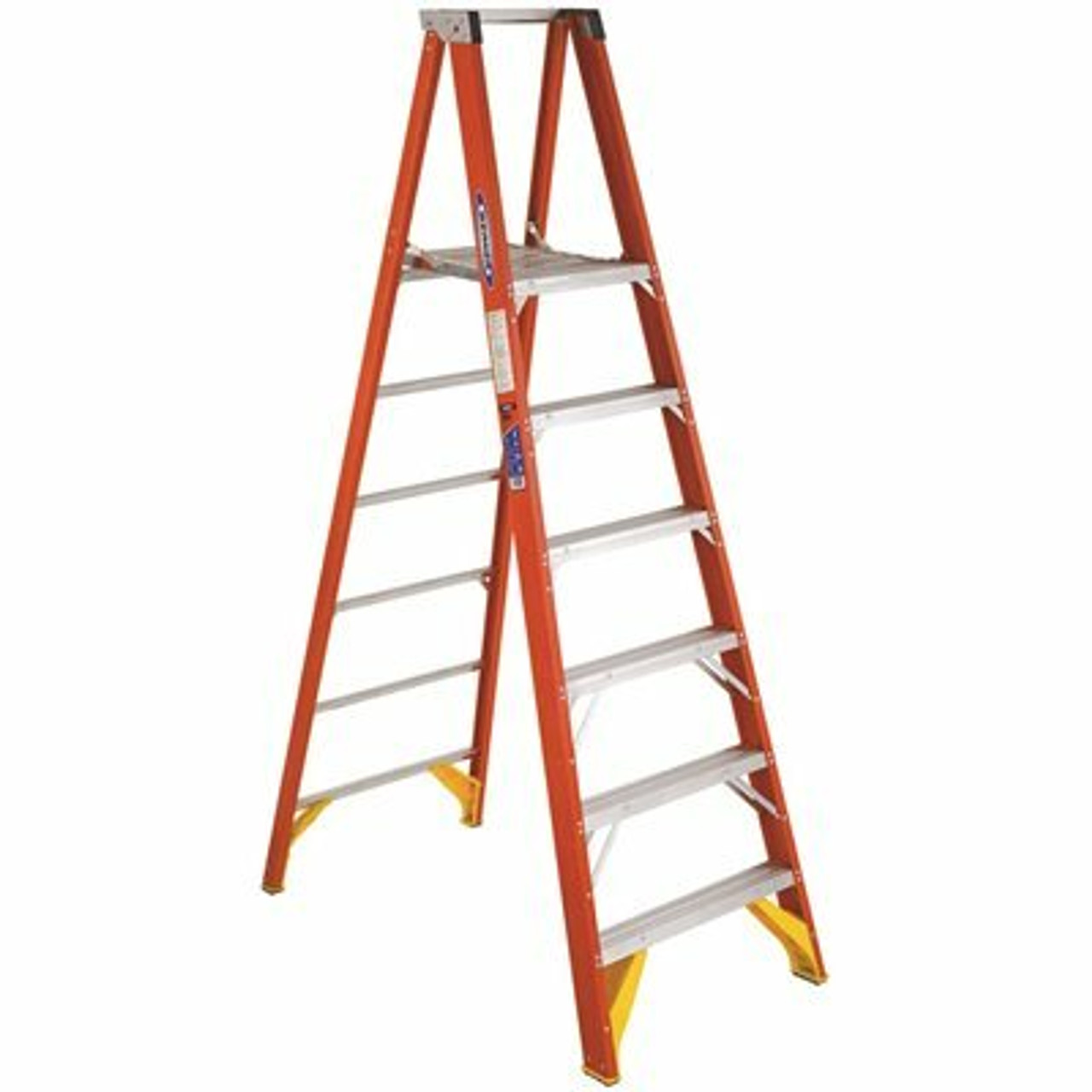 Werner 6 Ft. Reach Fiberglass Platform Step Ladder 300 Lbs. Load Capacity Type Ia Duty Rating