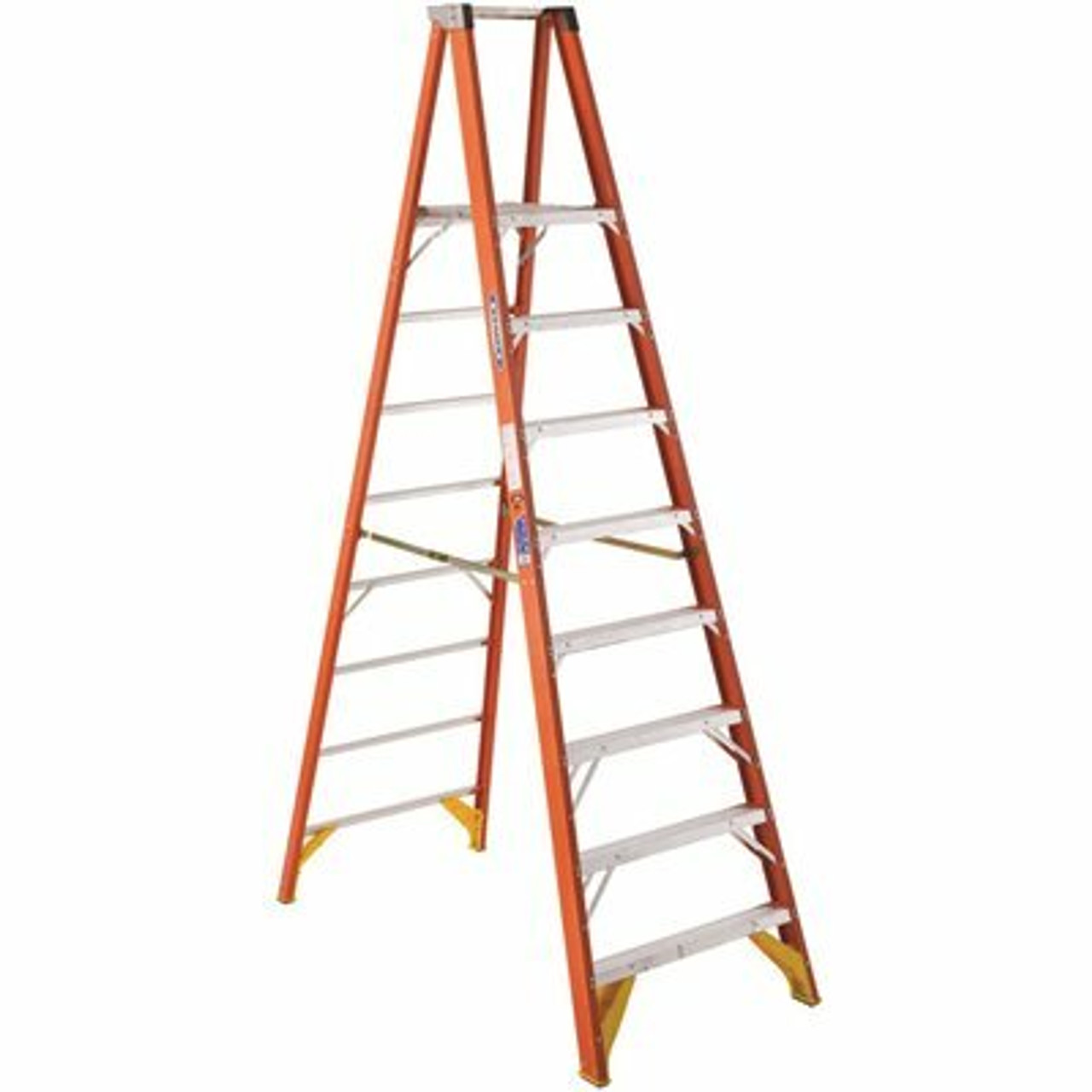 Werner 8 Ft. Reach Fiberglass Platform Step Ladder With 300 Lbs. Load Capacity Type Ia Duty Rating