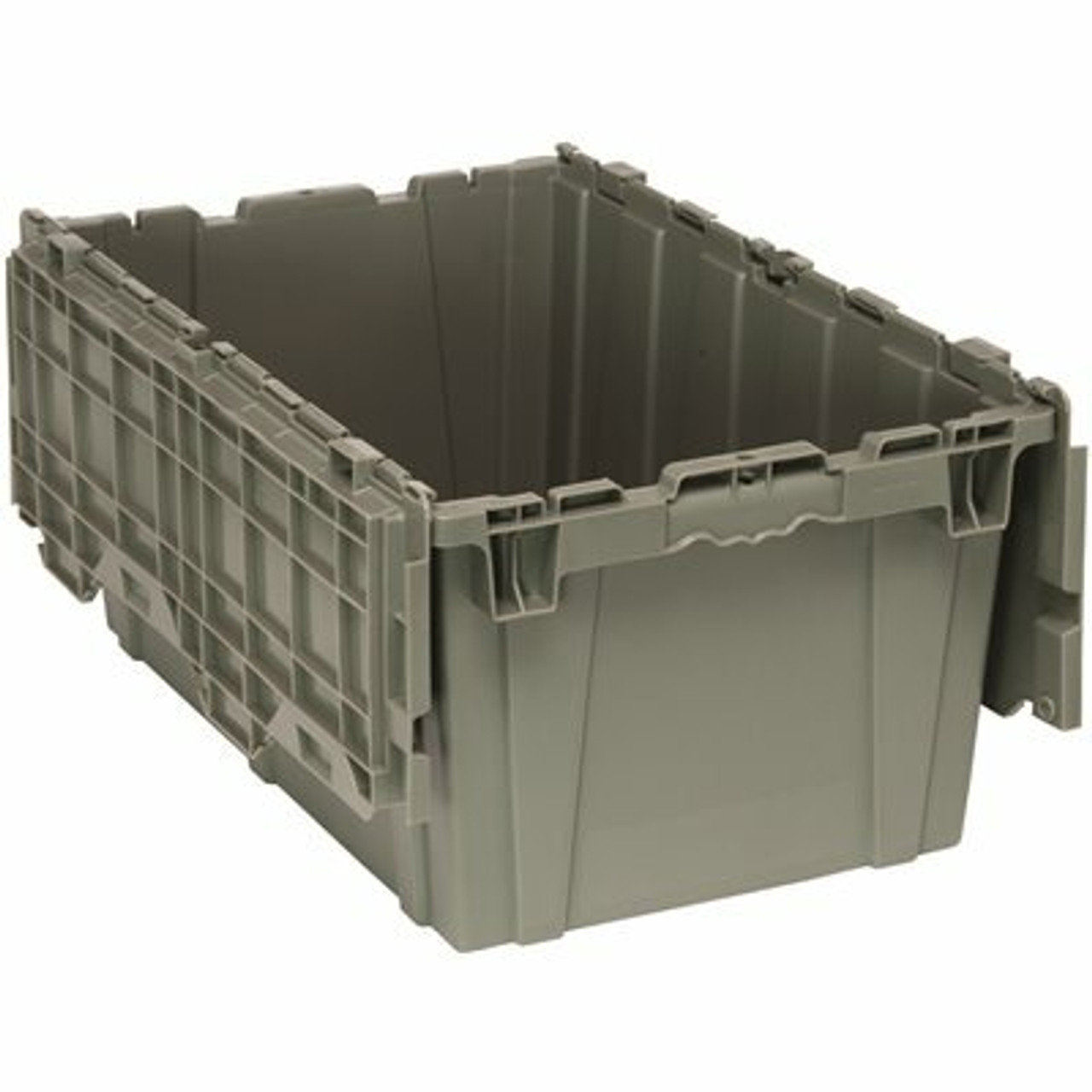 Quantum Storage Systems 27 In. X 17-3/4 In. 18.75 Gal. Attached Top Container Storage Bin In Gray