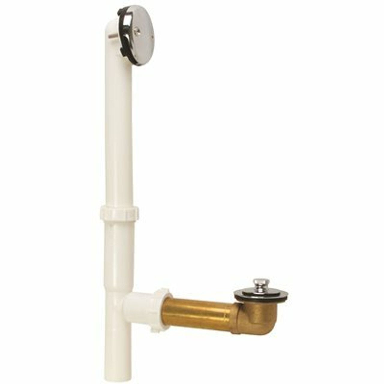 Sayco Lift-And-Spin Bathtub Drain Assembly With Brass Shoe