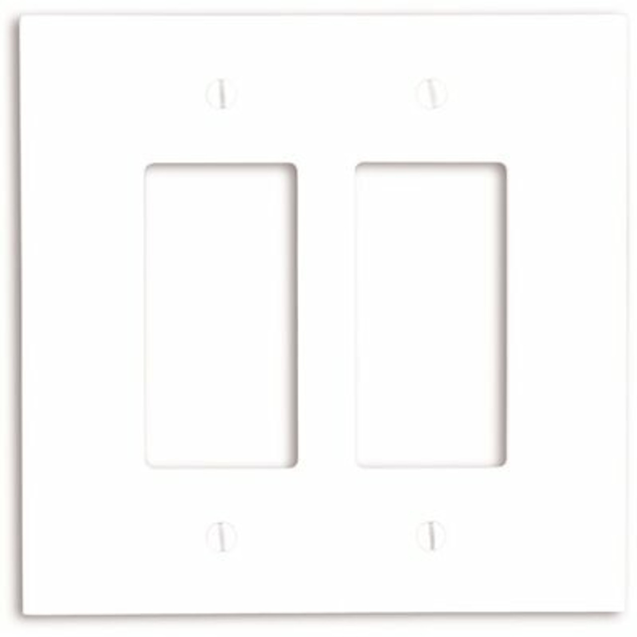 Leviton White 2-Gang Decorator/Rocker Wall Plate (1-Pack) - 2462992