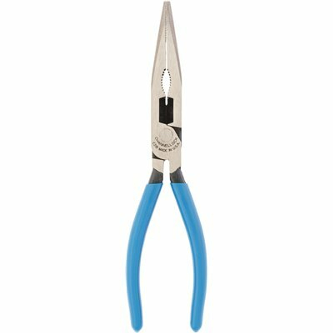 Channellock 8 In. Xlt High Leverage Long Nose Plier, With Pipe Grip