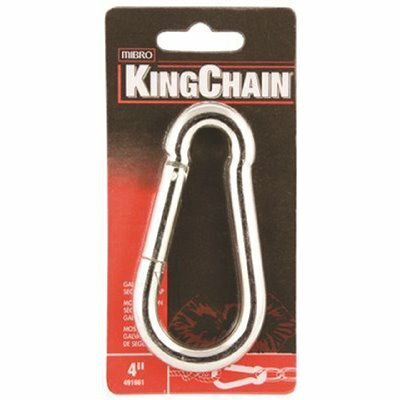 Kingchain 4 In. Galvanized Steel Spring Link Security Snap