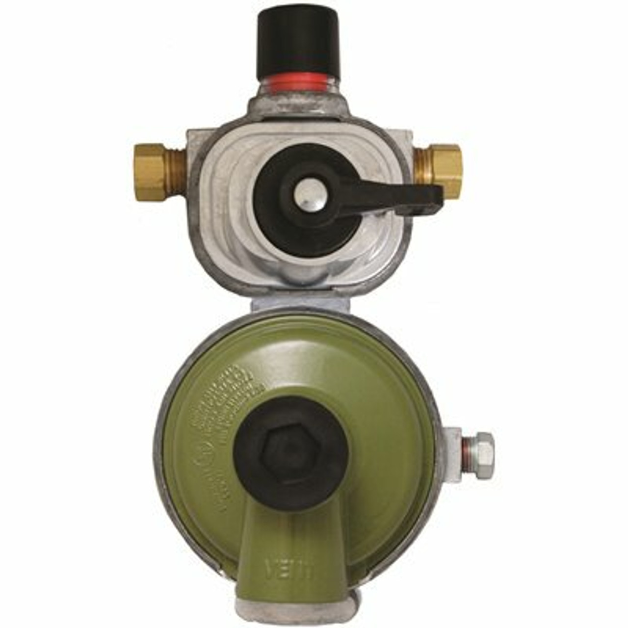 Excela-Flo Automatic Changeover Regulator, High Capacity, 2 Stage, 1/4 In. Inverted Flare X 3/8 In. Fnpt