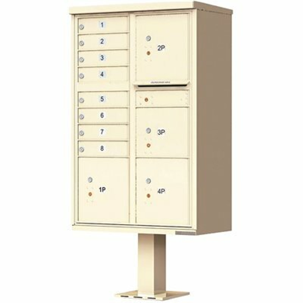 Florence 1570 Series 8-Mailboxes, 1-Outgoing Compartment, 4-Parcel Lockers, Vital Cluster Box Unit - 2474392