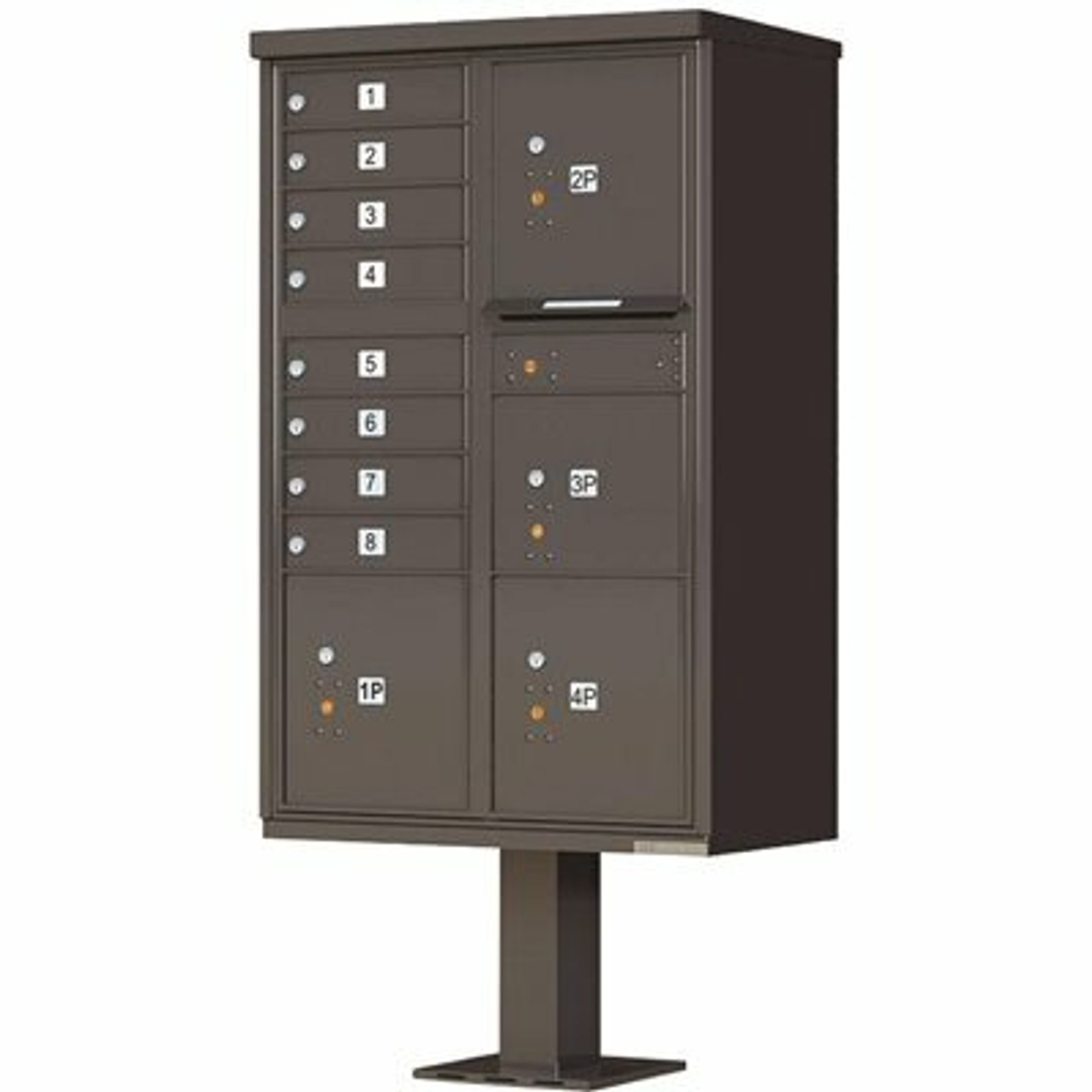 Florence 1570 Series 8-Mailboxes, 1-Outgoing Compartment, 4-Parcel Lockers, Vital Cluster Box Unit - 2474397