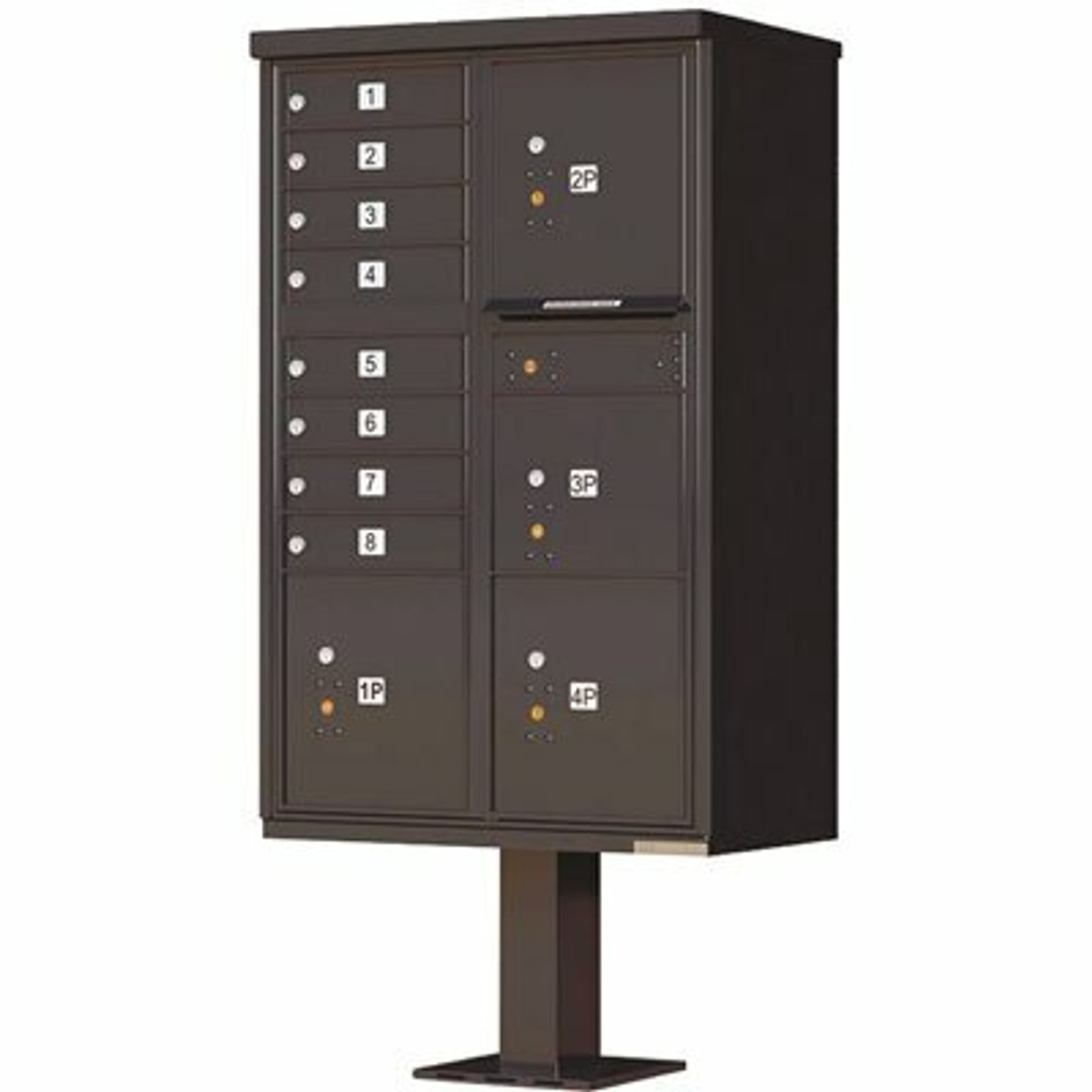 Florence 1570 Series 8-Mailboxes, 1-Outgoing Compartment, 4-Parcel Lockers, Vital Cluster Box Unit - 2474409