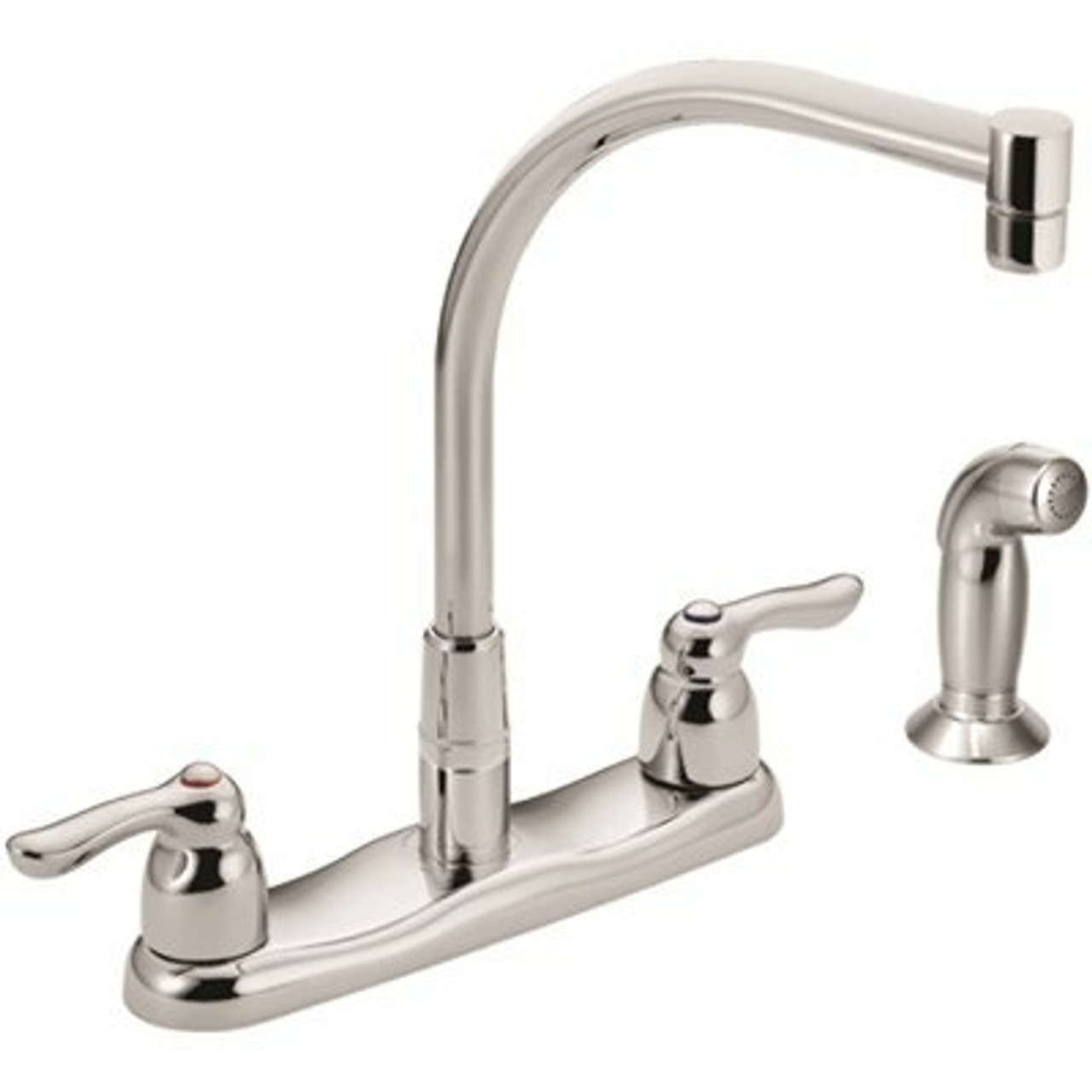 Moen Commercial 2-Handle Side Sprayer Kitchen Faucet In Chrome
