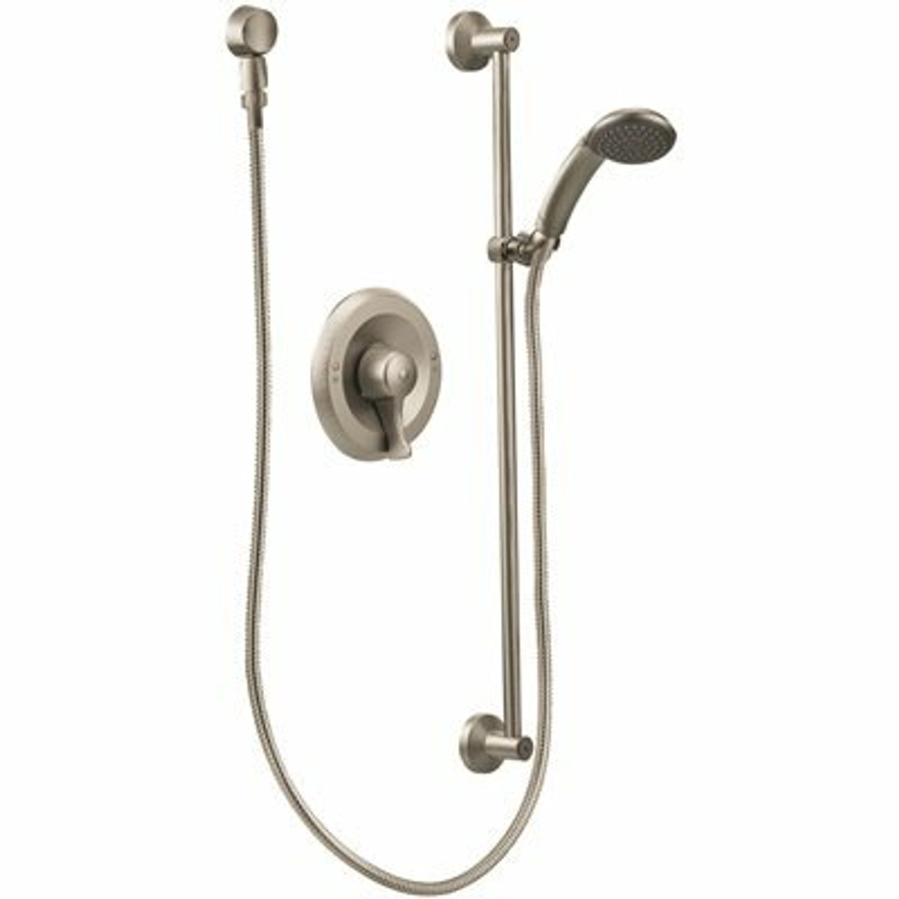 Moen Moen Commercial Posi-Temp Handheld Shower Trim Kit Without Valve, 1.5 Gpm, Lever Handle, Brushed Nickel