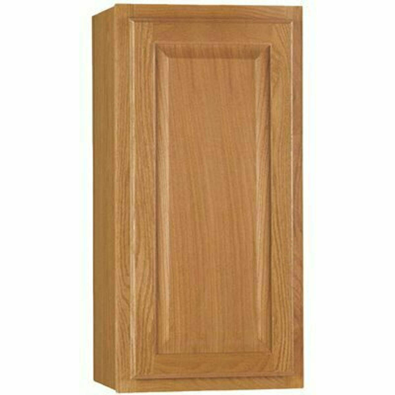 Hampton Bay Hampton 15 in. W x 12 in. D x 30 in. H Assembled Wall Kitchen Cabinet in Medium Oak