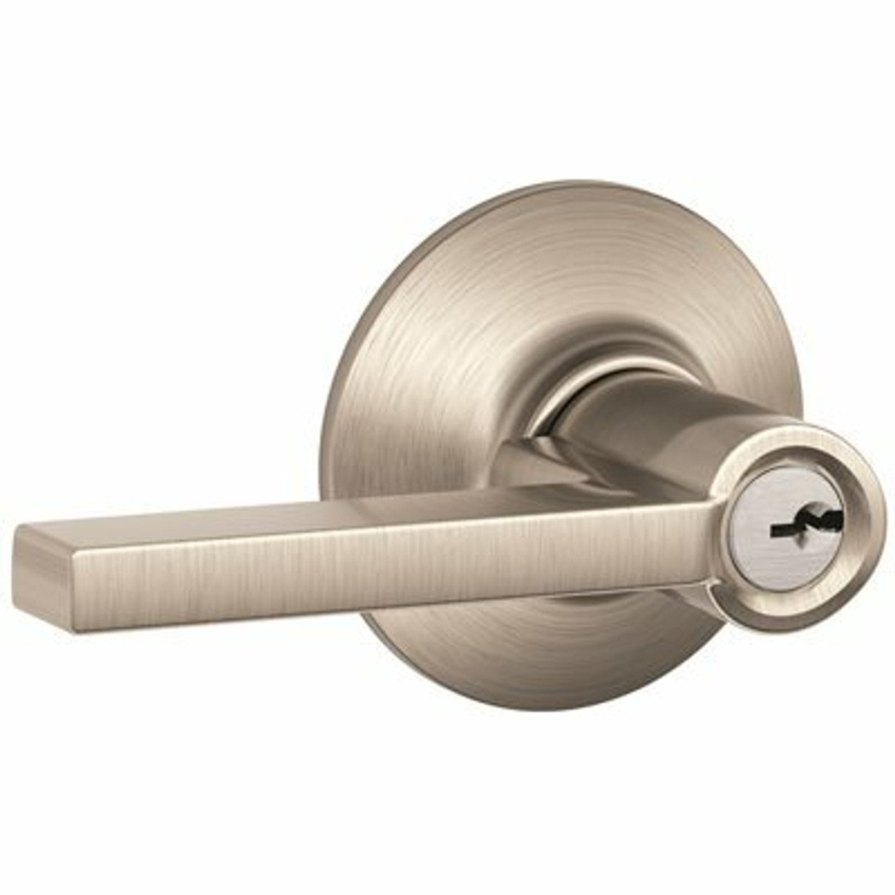 Schlage Latitude Entry Lever Lockset, Satin Nickel, C Keyway