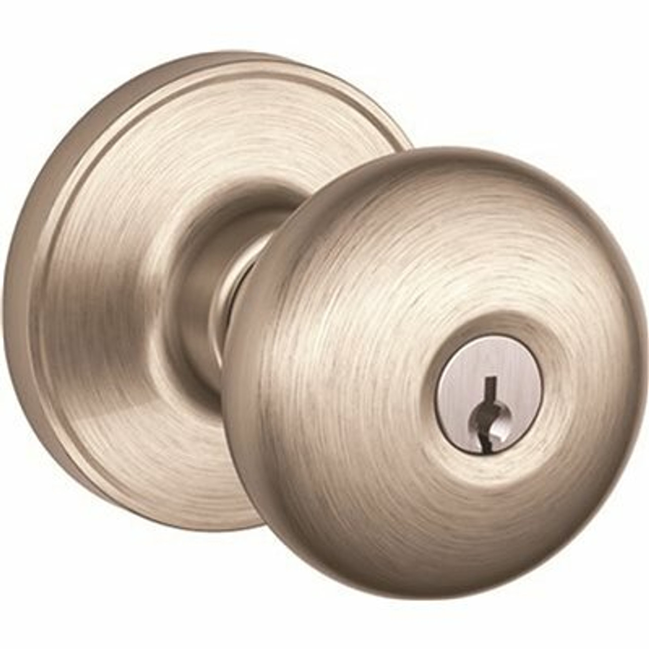 Schlage Stratus Satin Nickel C Keyway Entry Door Knob Lockset Schlage Stratus Satin Nickel C Keyway Entry Door Knob Lockset