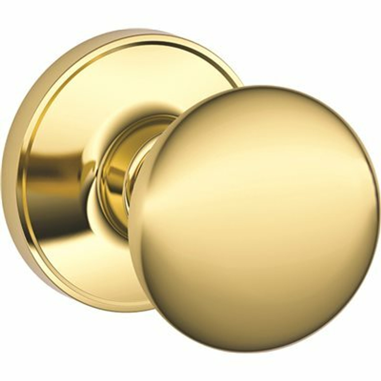 Schlage Stratus Passage Lever, Bright Brass