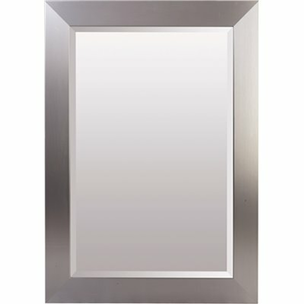 American Pride 29 In. X 41 In. Custom Select Framed Beveled Makeup Mirror In Brushed Nickel - 2480107