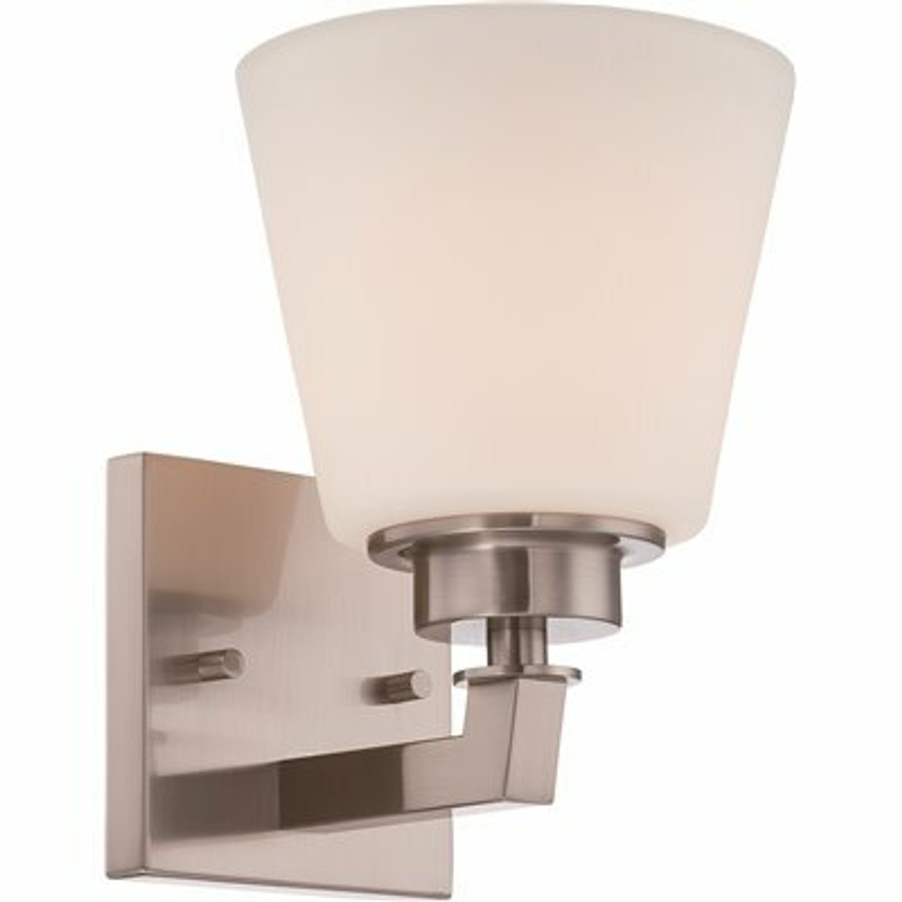 Glomar Nora 1-Light Brushed Nickel Bath Light