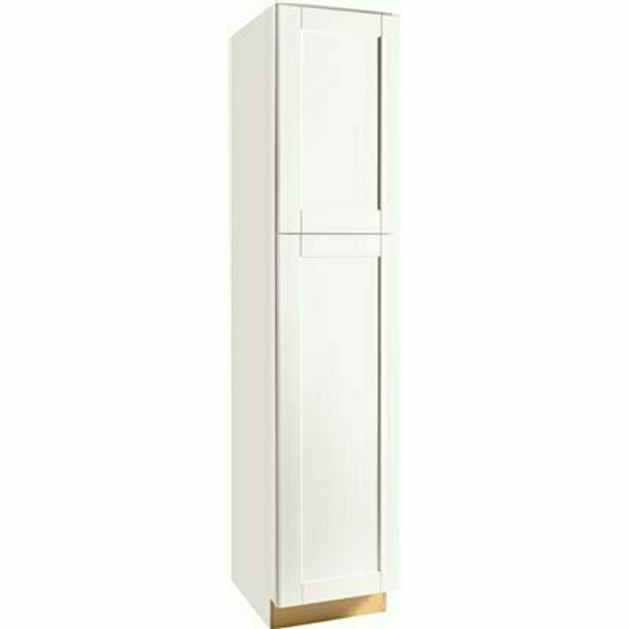 Hampton Bay Shaker Satin White Stock Assembled Pantry Kitchen Cabinet (18 In. X 84 In. X 24 In.)