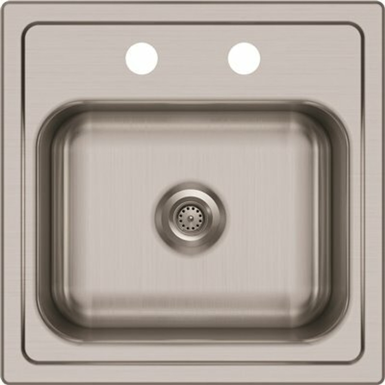 Elkay Dayton All-In-One Drop-In Stainless Steel 15 In. 2-Hole Single Bowl Bar Sink With Faucet And Drain