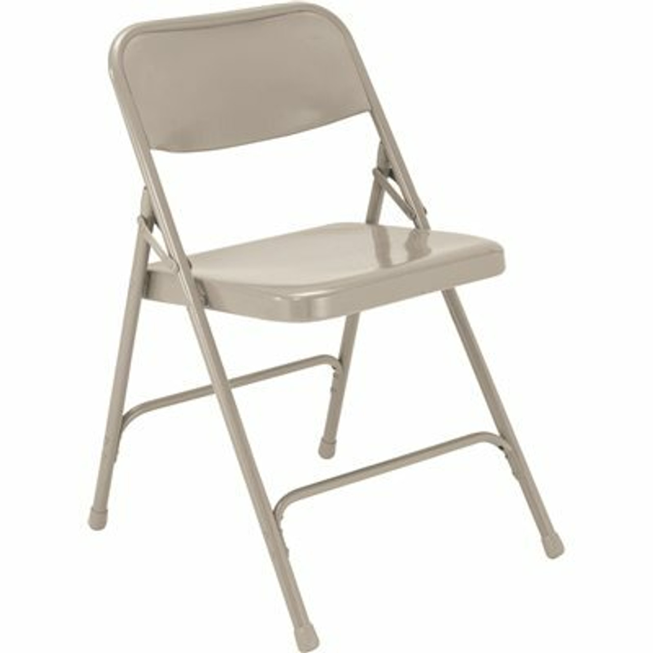 National Public Seating 200 Series Premium All-Steel Double Hinge Folding Chair, Grey (4-Pack)