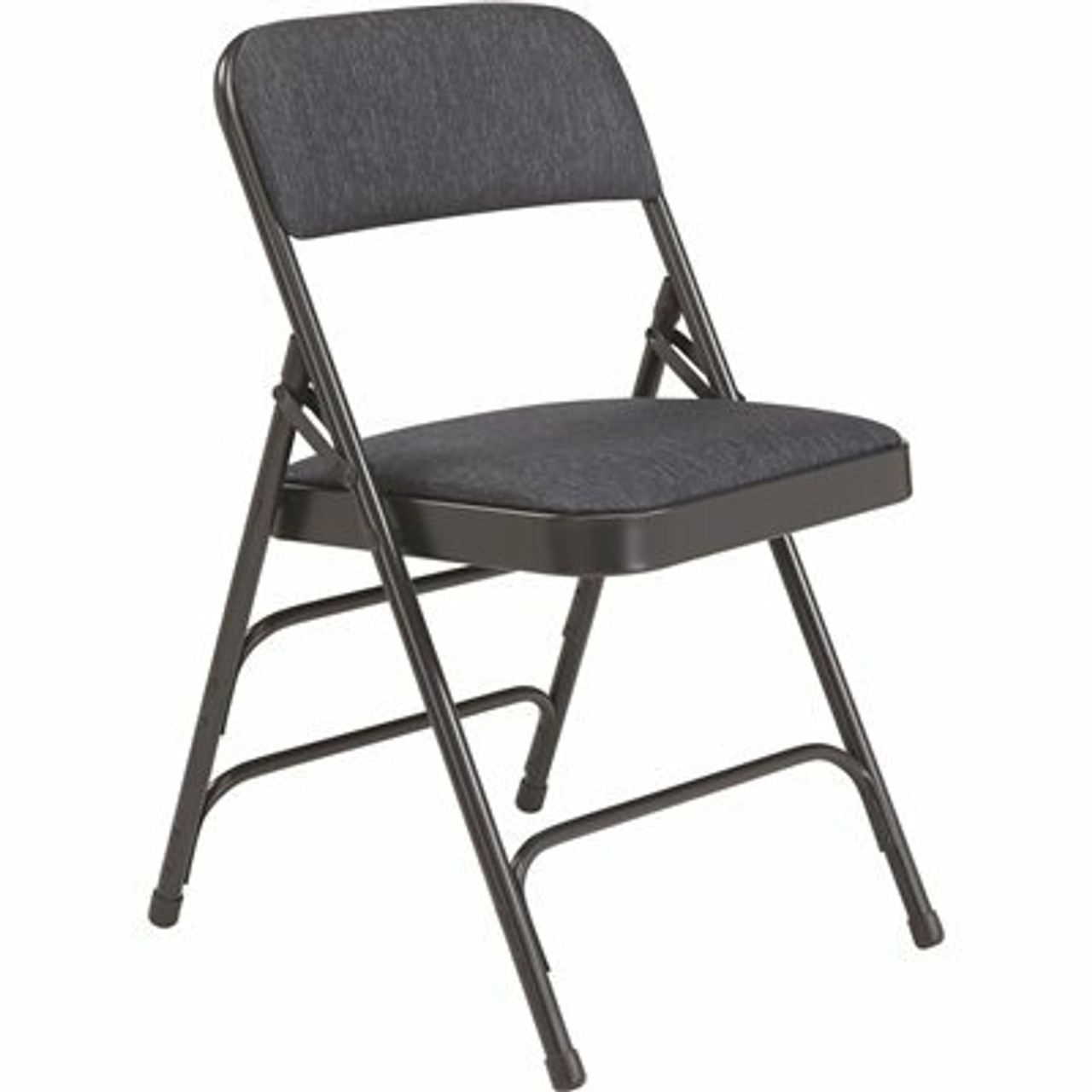 National Public Seating Blue Fabric Padded Seat Stackable Folding Chair (Set Of 4) - 2487372