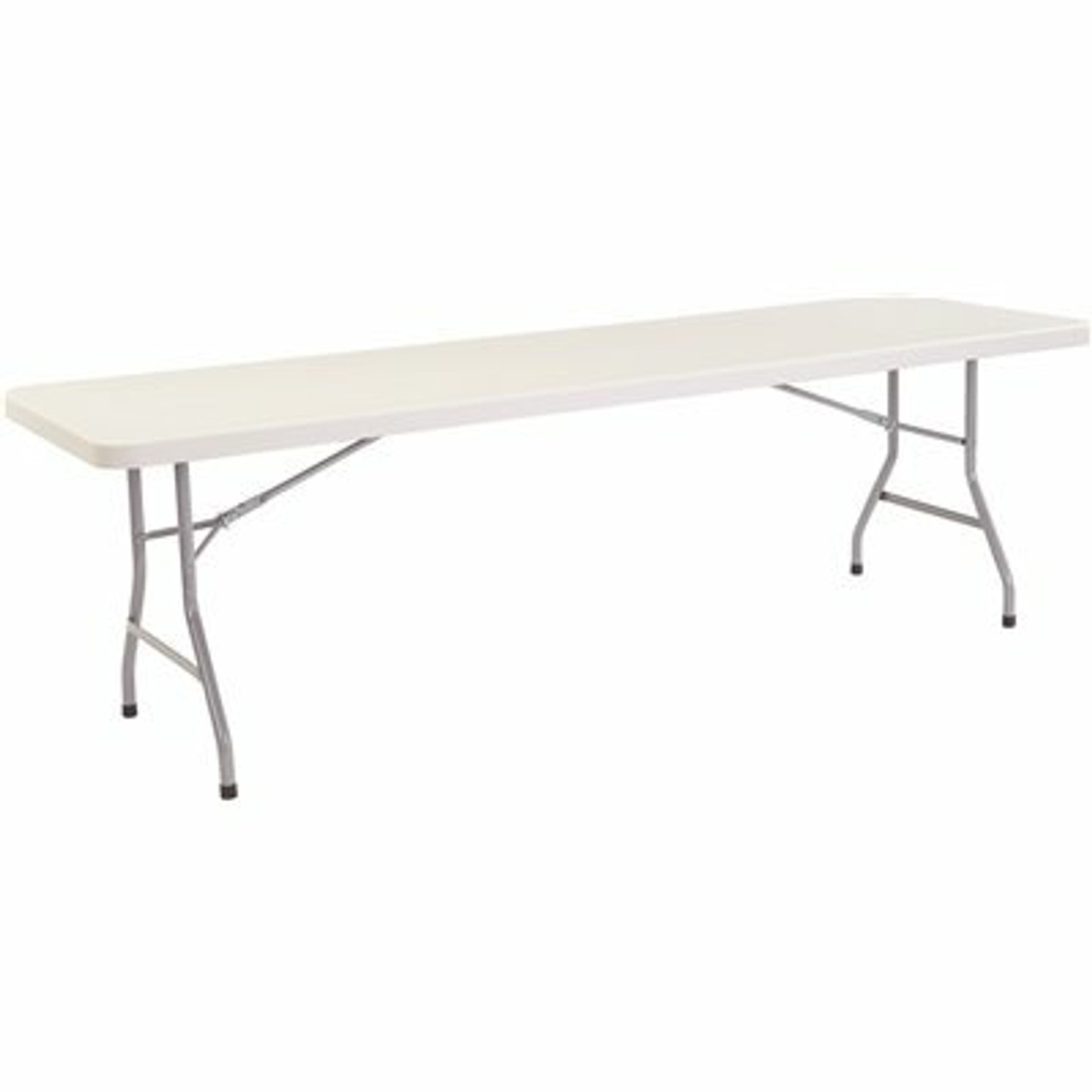 National Public Seating 96 In. Grey Plastic Folding Banquet Table