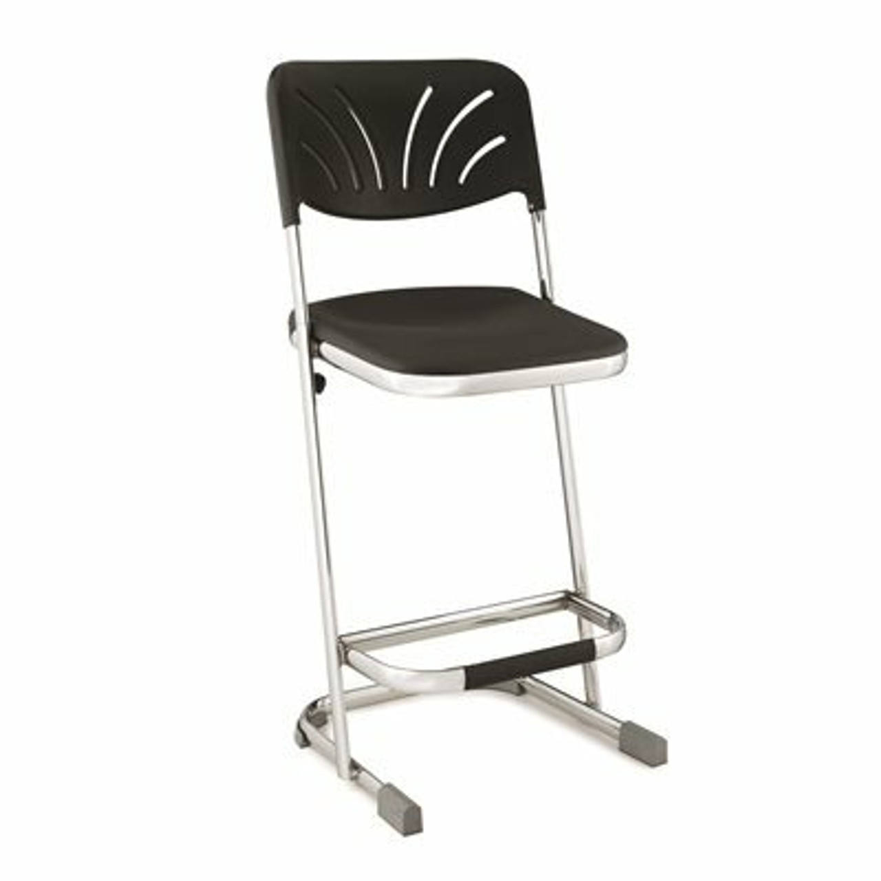 National Public Seating Stool W/Blow Mld St&Bkrst 24