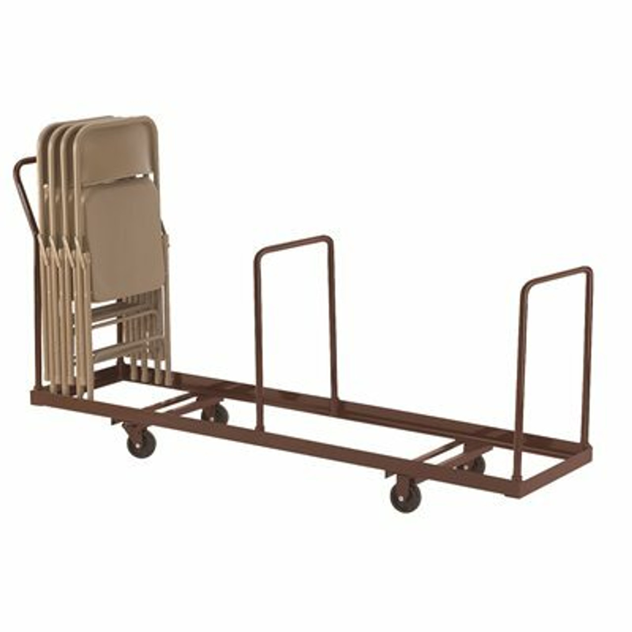 National Public Seating 1100 Lbs. Weight Capacity Folding Chair Dolly For Vertical Storage And Transport - 35 Chair Capacity