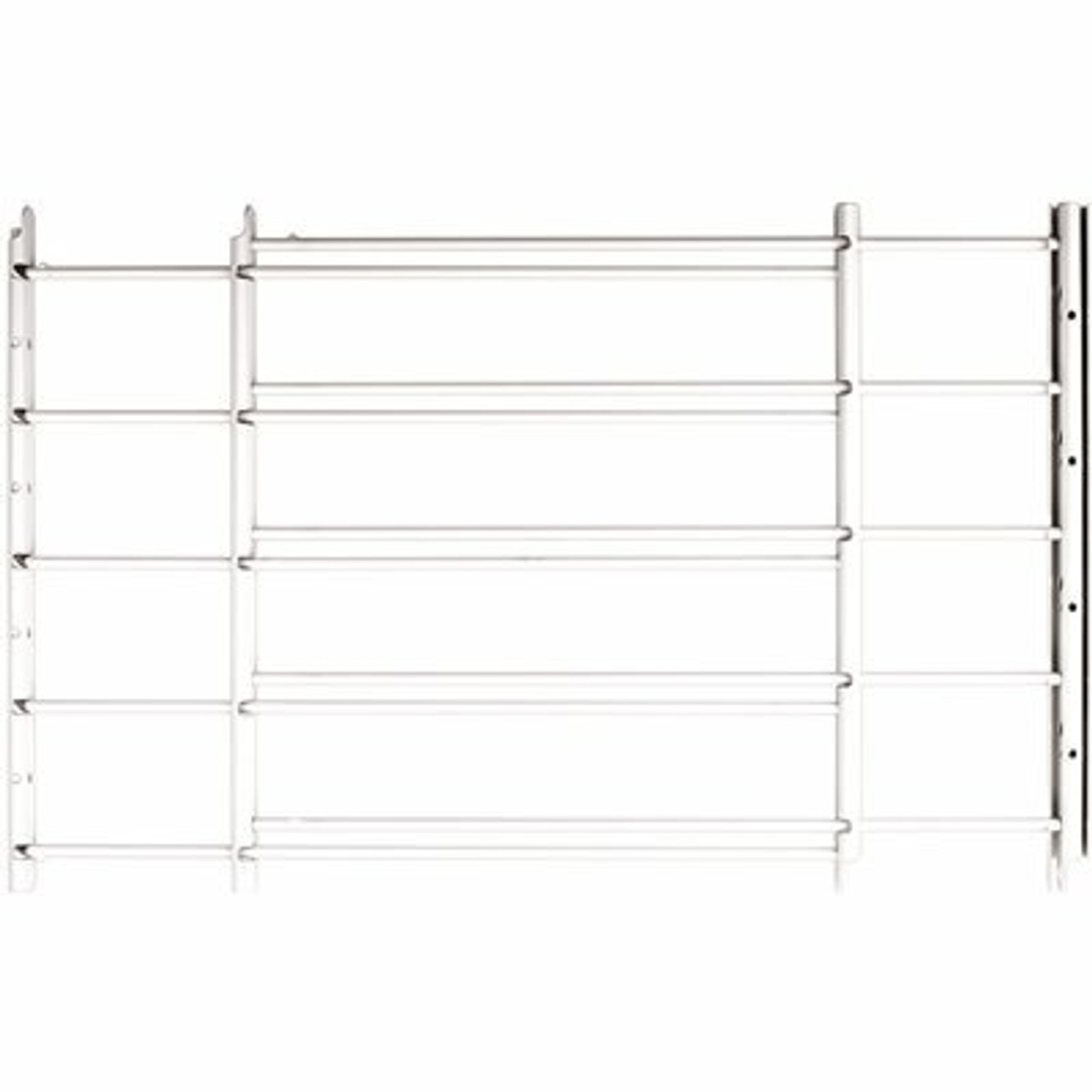 John Sterling White 24 In. To 42 In. X 18 In. Adjustable 5-Bar Window Security Guard