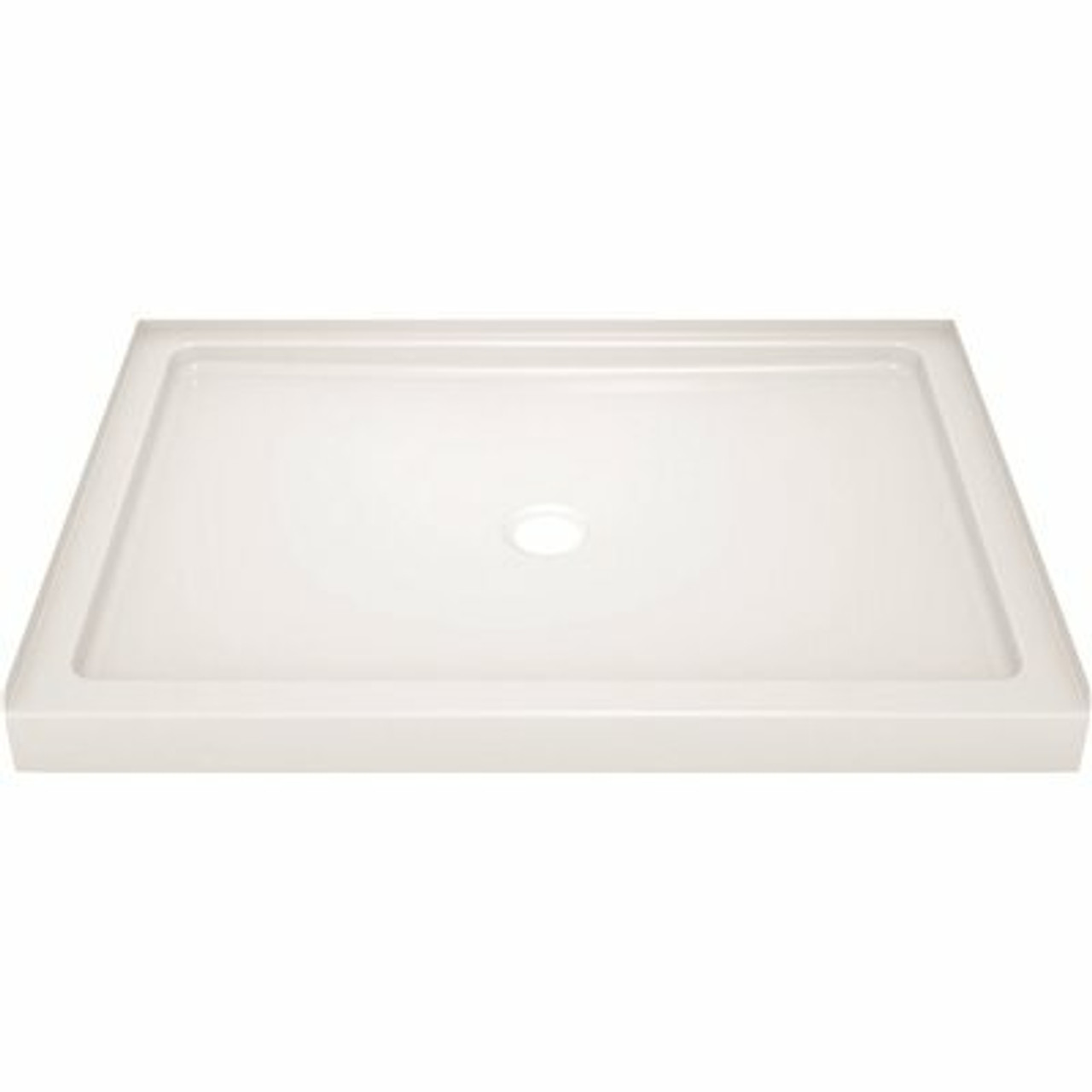 Delta Classic 400 48 In. L X 34 In. W Alcove Shower Pan Base With Center Drain In High Gloss White