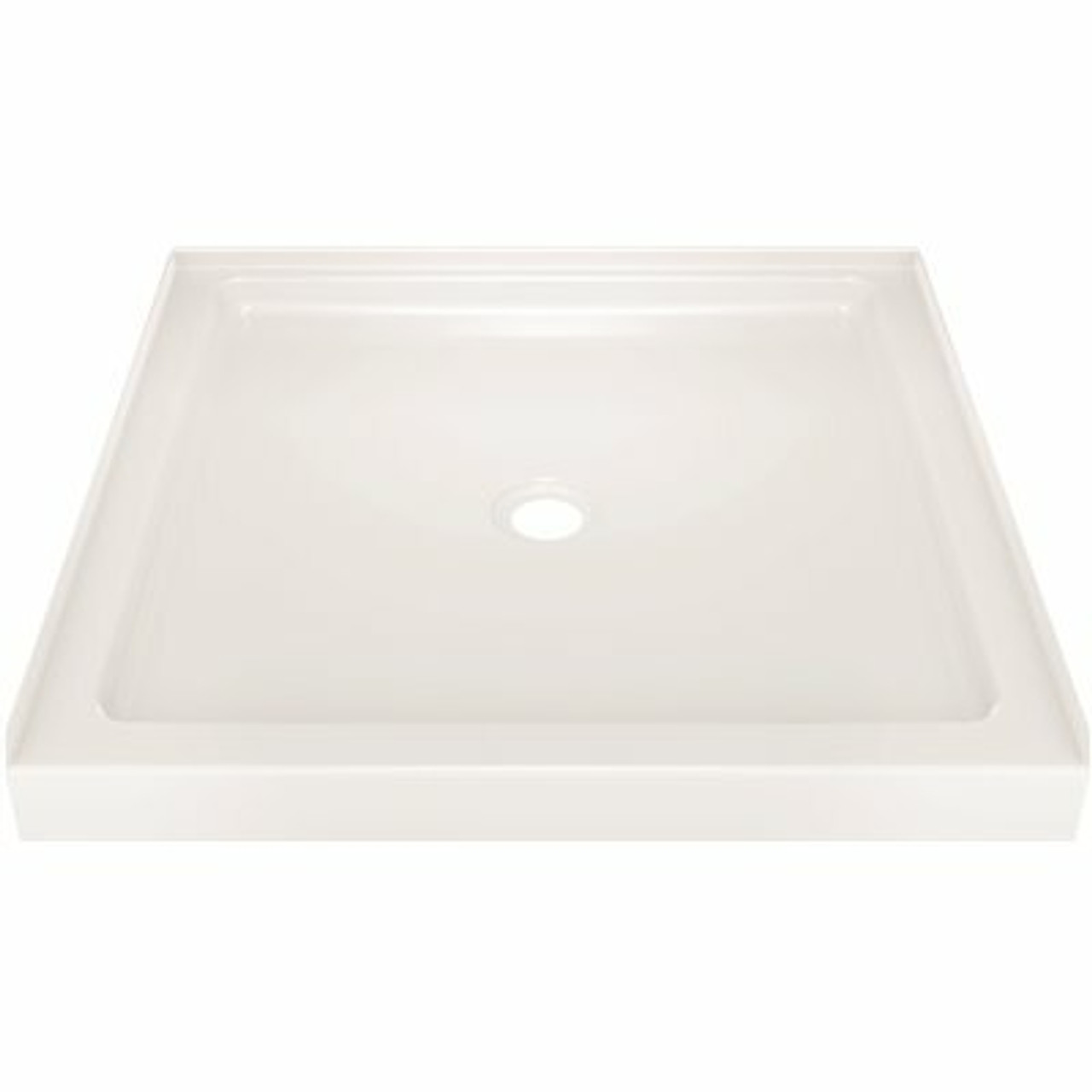 Delta Classic 400 36 In. L X 36 In. W Alcove Shower Pan Base With Center Drain In High Gloss White