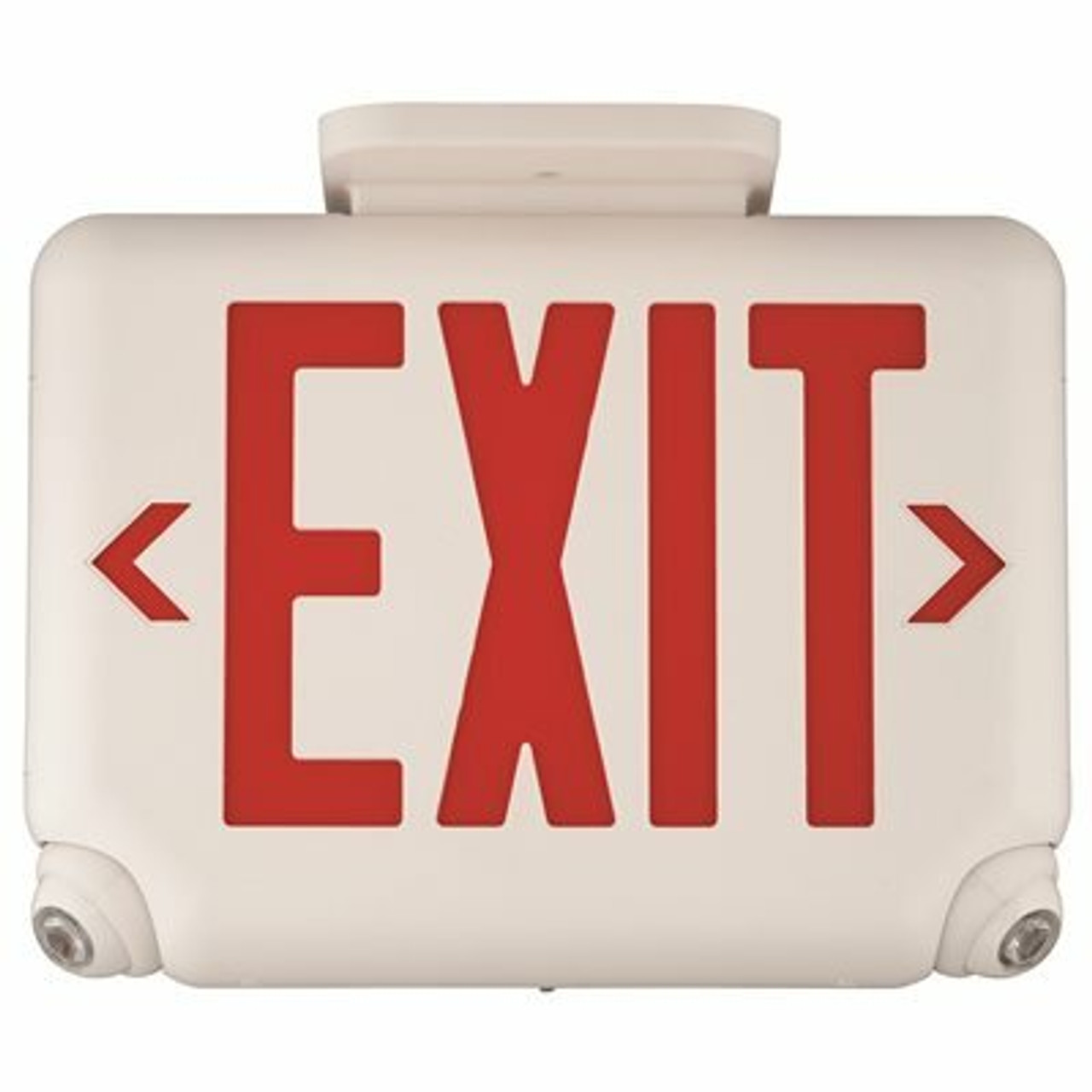 Dual-Lite Evc 2.4-Watt Equivalent Integrated Led Combination Emergency/Exit Sign With Remote Capacity, Black With Red Letters