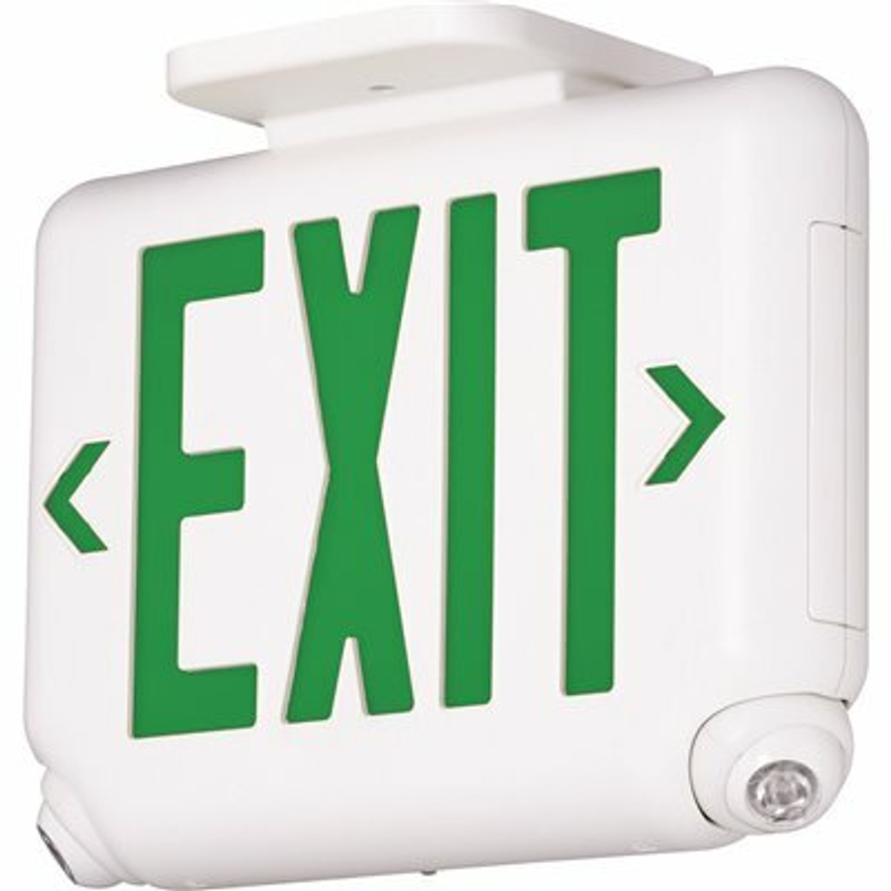 Dual-Lite Evc Series 2.4-Watt White/Green Integrated Led Combination Exit-Emergency Sign With Self-Diagnostics