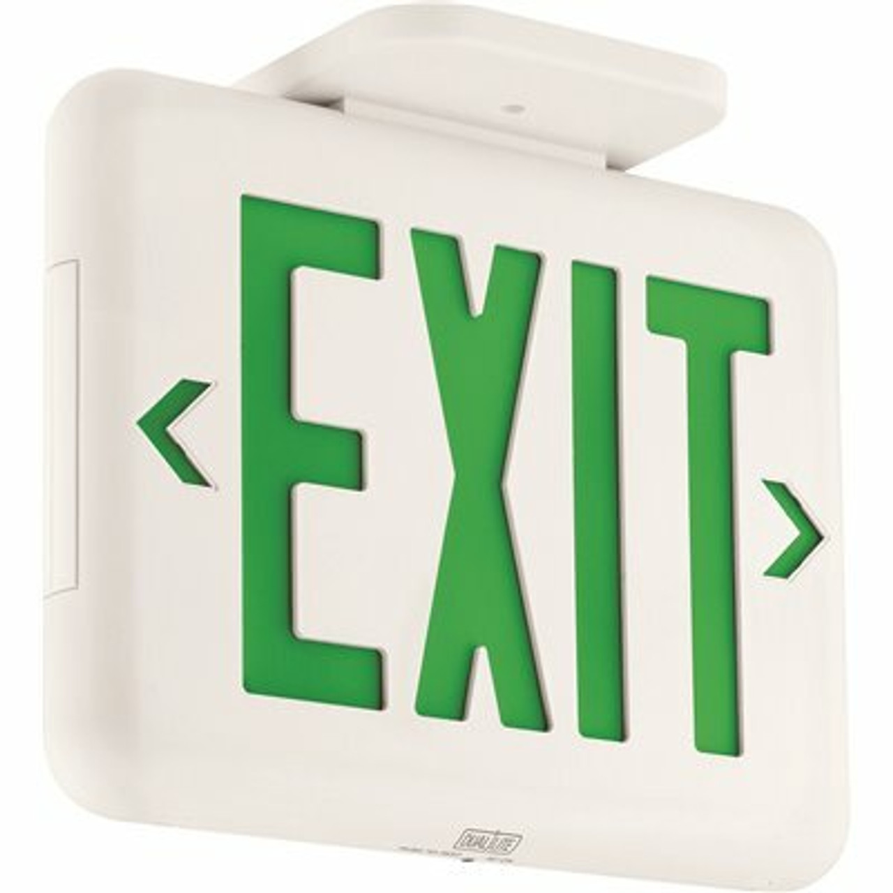 Hubbell Lighting Dual-Lite 2-Watt White/Green Integrated Led Exit Sign With Battery