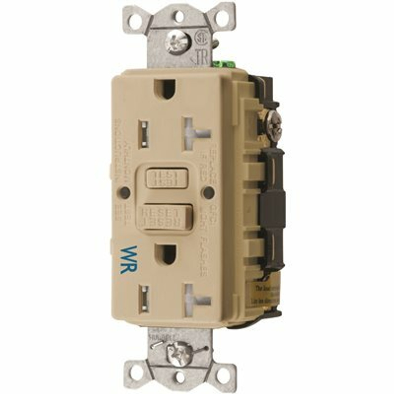 Hubbell Wiring 20-Amp 125-Volt Tamper-Resistant And Weather Resistant Gfci Duplex Outlet Nema 5-20R Autoguard, Ivory