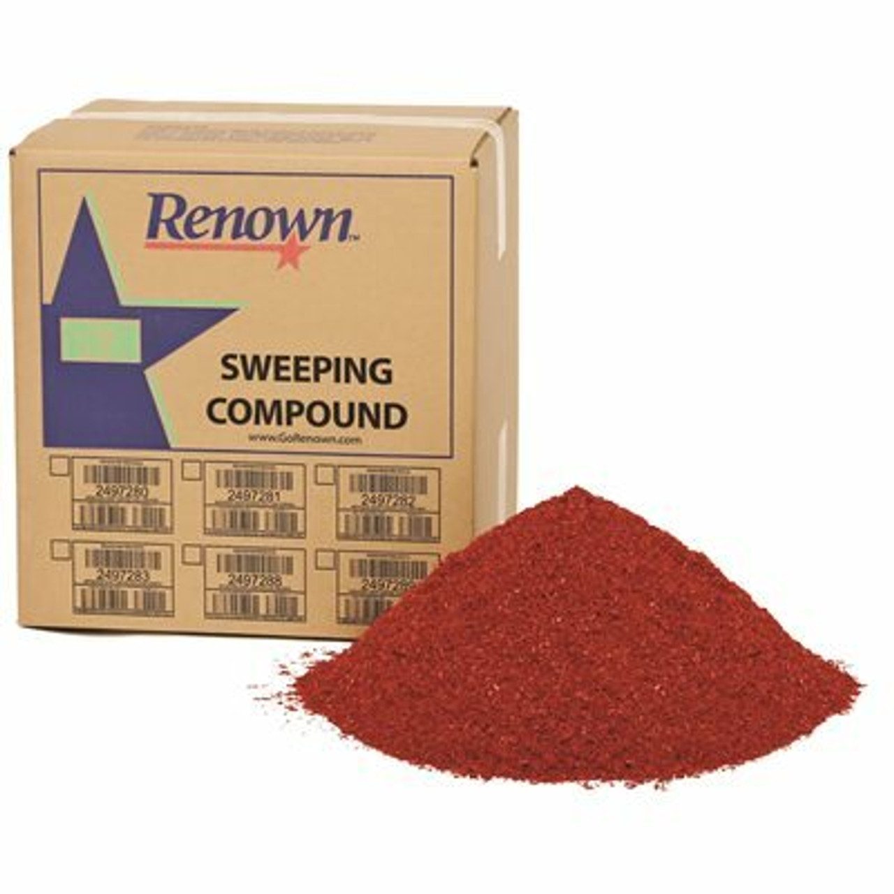 Renown Sweeping Compound Oil Base, With Grit, 50 Lb. Box, Red