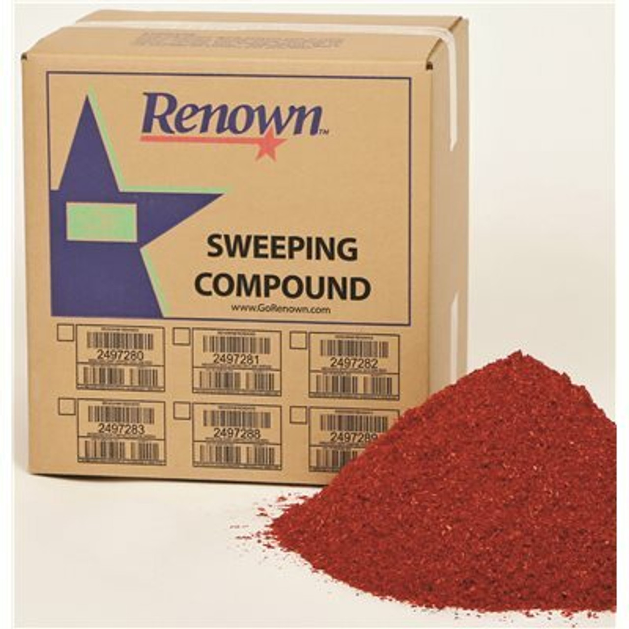 Renown Sweeping Compound Oil Base, No Grit, 50 Lb. Box, Red