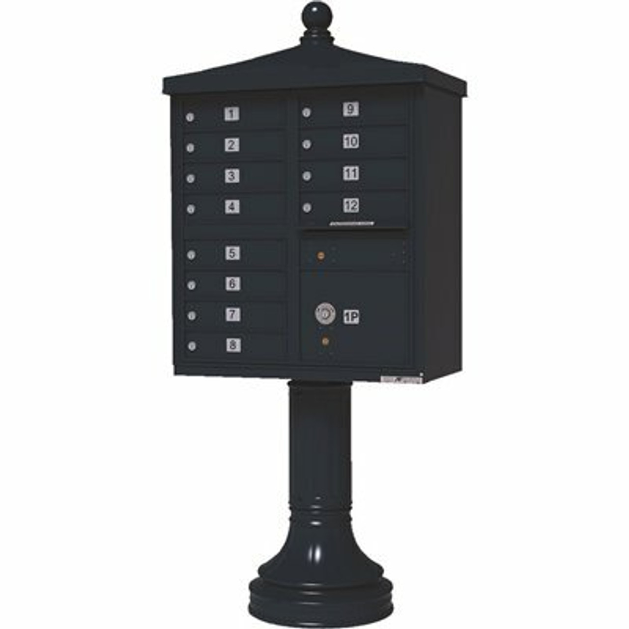 Florence Vital Series 12-Mailboxes 1-Parcel Locker 1-Outgoing Pedestal Mount Cluster Box Unit - 3552704