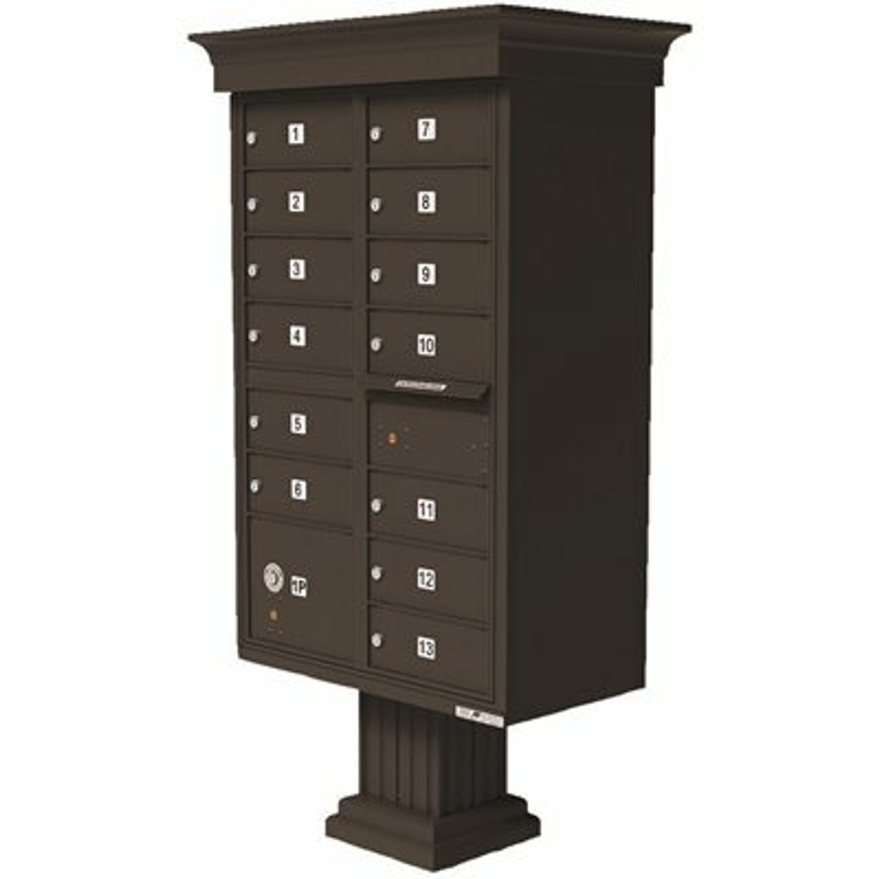 Florence Vital 13-Mailboxes 1-Parcel Locker 1-Outgoing Pedestal Mount Cluster Box Unit - 3552709