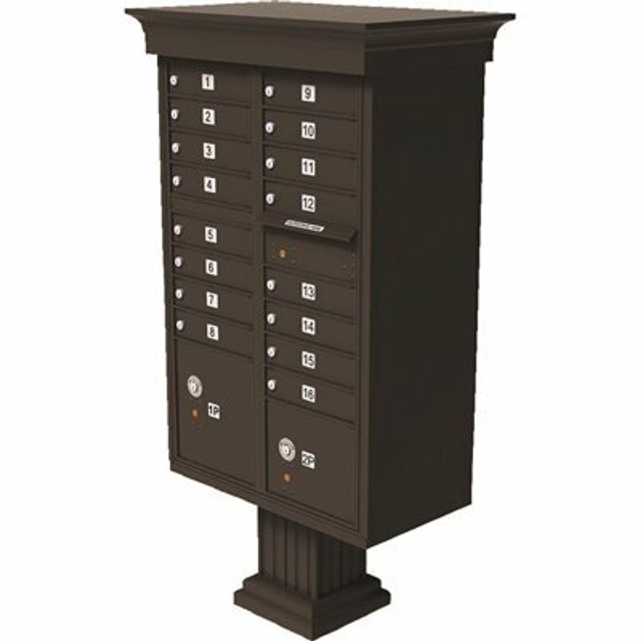 Florence Vital 16-Mailboxes 2-Parcel Lockers 1-Outgoing Pedestal Mount Cluster Box Unit - 3552712