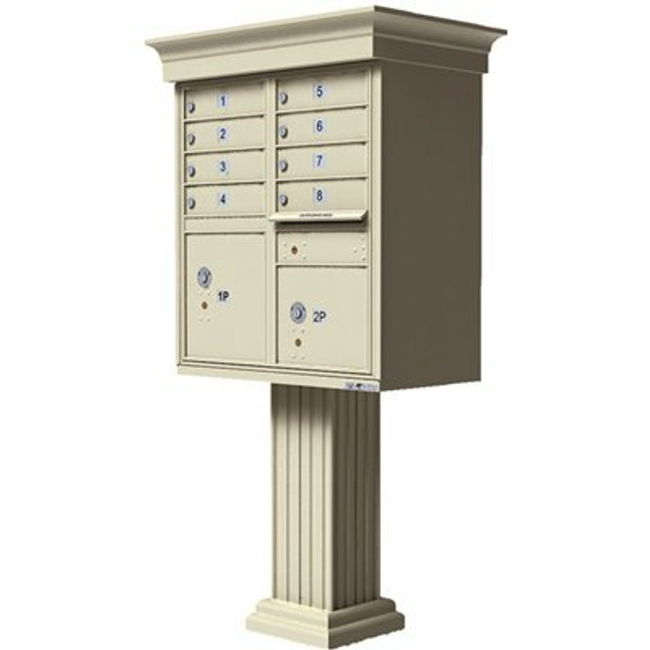 Florence Vital 8-Mailboxes 2-Parcel Lockers 1-Outgoing Pedestal Mount Cluster Box Unit - 3552717