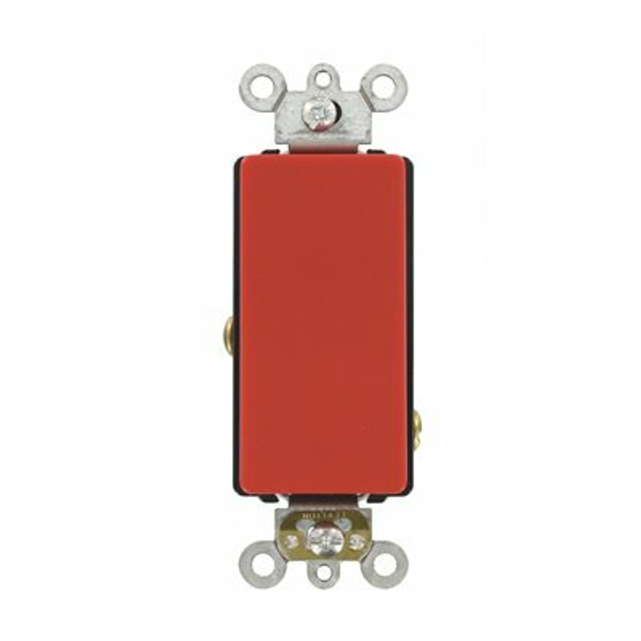 Leviton Decora Plus 20-Amp 120/277-Volt Antimicrobial Treated Single-Pole Rocker Switch, Red