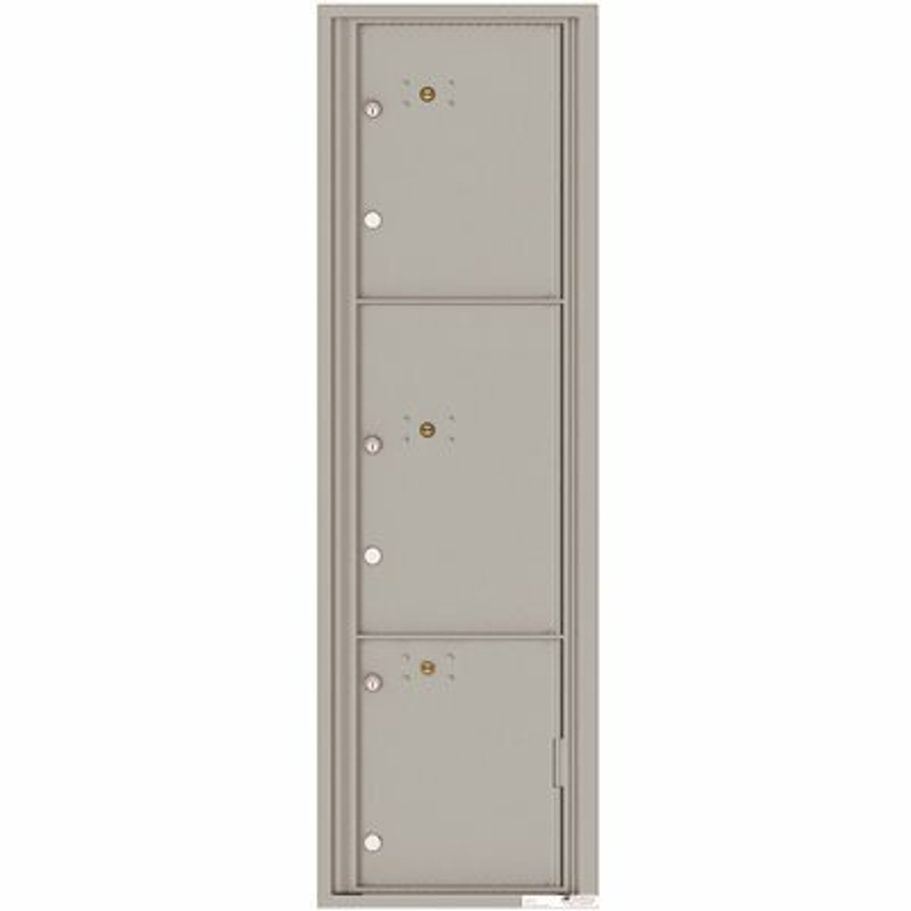 Florence USPS Delivery Recessed Wall Mount 4C Mailbox with 3 Parcel Lockers in Silver Speck