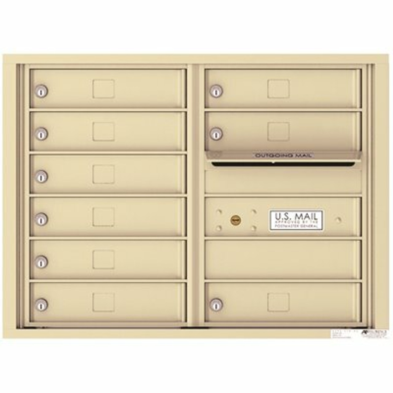 Florence Versatile 6 High 9-Mb 1-Outgoing 4C Wall-Mount Mailbox Suite