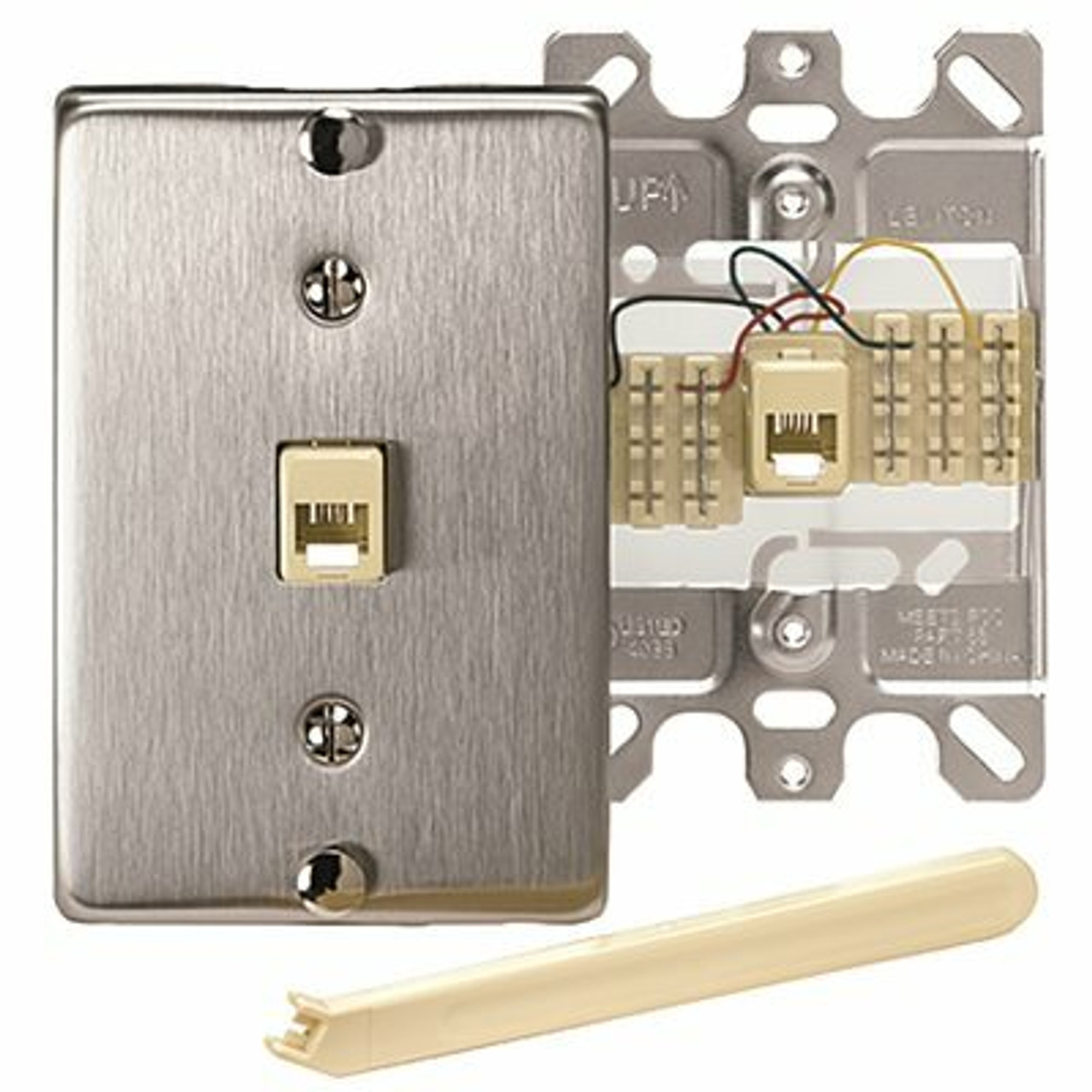 Leviton Stainless Steel 1-Gang Coaxial Wall Plate (1-Pack)