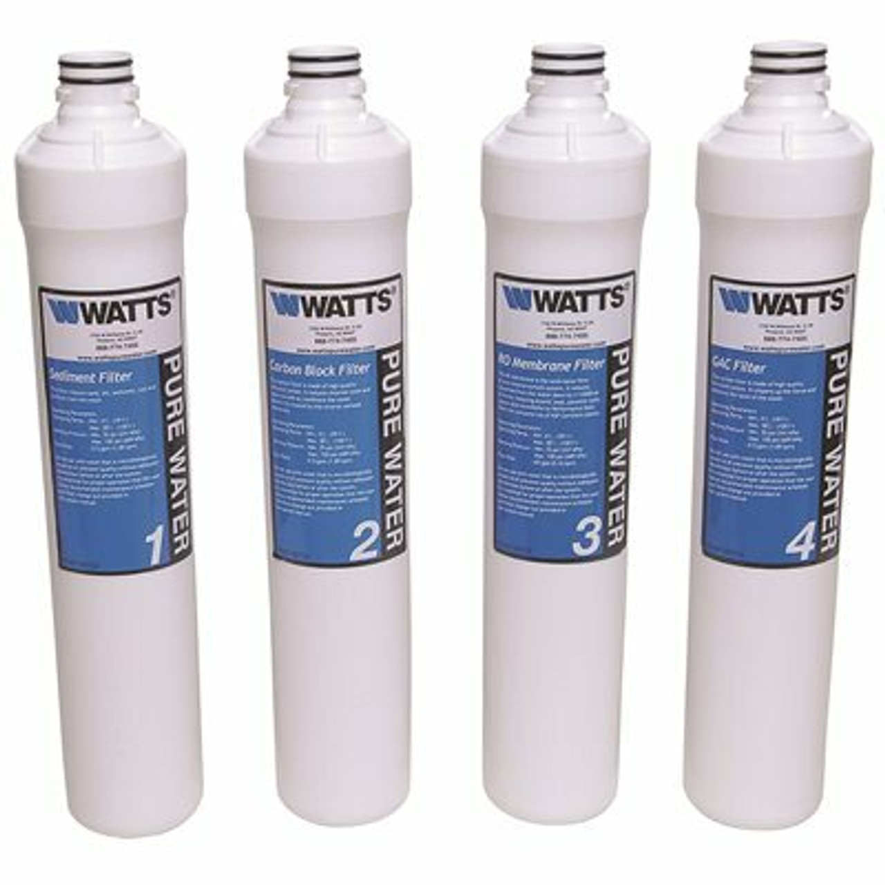 Watts Pure Water Master Filter Pack For Kwik Change 4-Stage Under-Sink Reveres Osmosis System