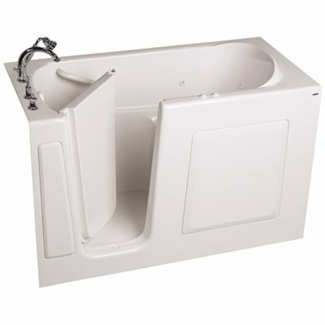 American Standard Gelcoat Walk-In Bath, Combination, Left-Hand With Quick Drain And Faucet, White, 30 In. X 60 In.