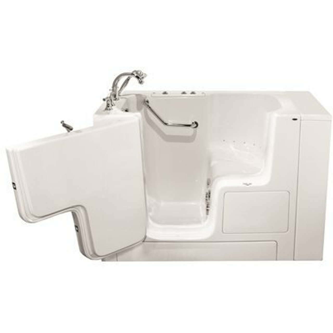 American Standard Gelcoat Walk-In Bath, Combination, Left-Hand With Quick Drain And Faucet, White, 32 In. X 60 In. - 3559103