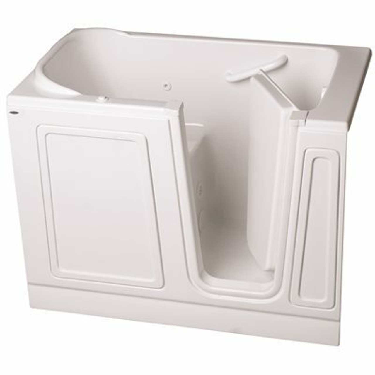 American Standard Gelcoat Walk-In Bath, Whirlpool, Right-Hand With Quick Drain And Faucet, White, 30 In. X 51 In.