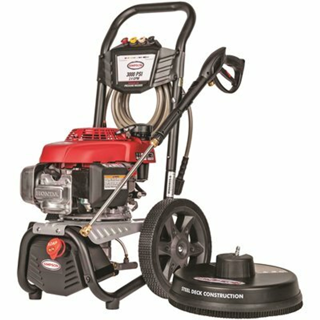 Simpson Megashot Ms60805-S 3000 Psi At 2.4 Gpm Honda Gcv160 Cold Water Gas Pressure Washer With 15 In. Surface Cleaner